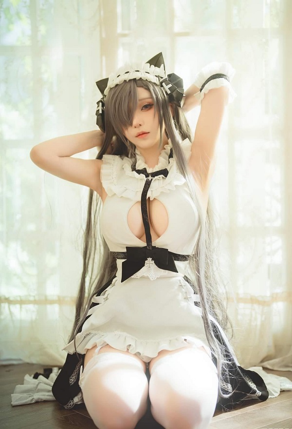 Ảnh gái xinh cosplay hầu gái 22