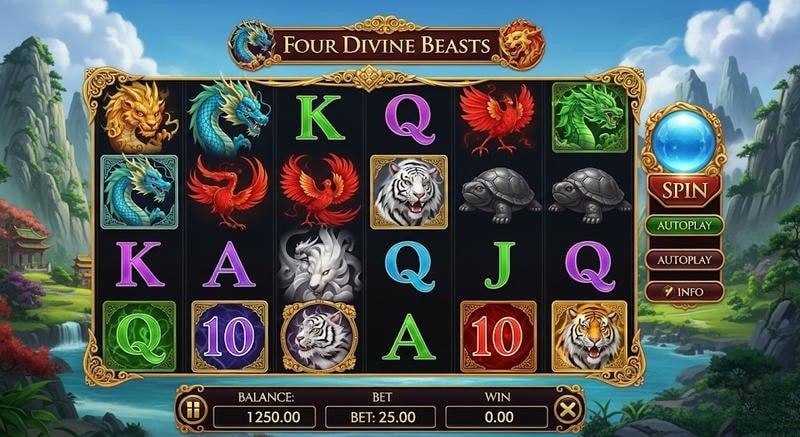 Hướng Dẫn Chơi Quay Hũ Tứ Thần Thú Chi Tiết